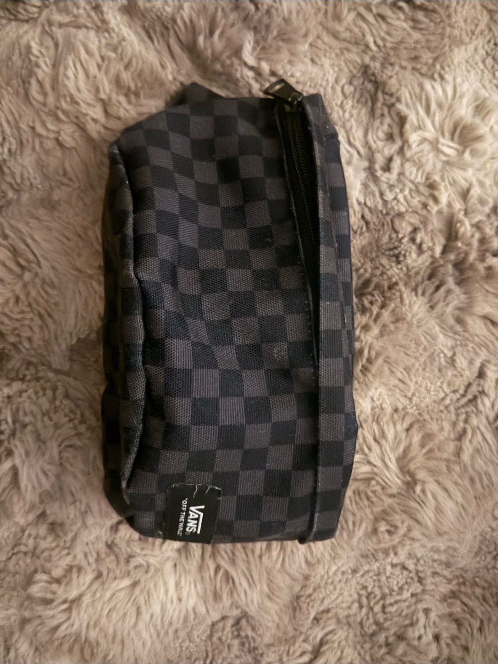 Vans Black Checkerboard Zip Pouch